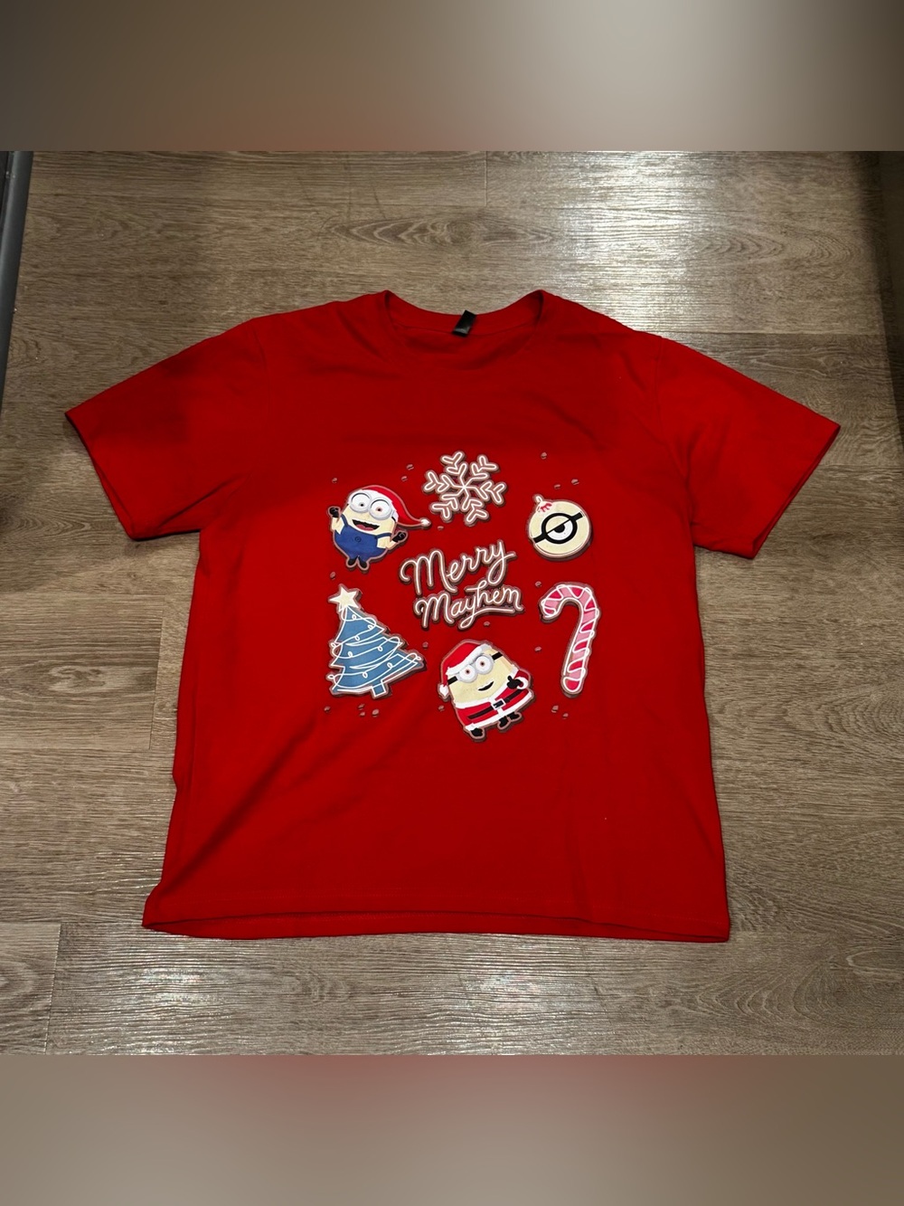 Red 'Merry Mayhem' Minions Graphic Short-Sleeve Tee
